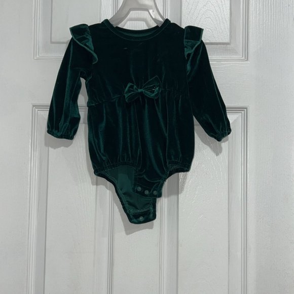 NEW Velvet Green SHEIN Baby Dress 80884 Christmas Dress! 6-9M NWT - Picture 3 of 8
